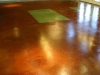 Terra Cotta, Lime Green and Black Stained Concrete